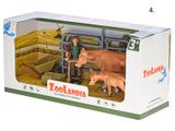 Zoolandia tehén borjúval és kiegészítőkkel 4változat