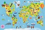 Trefl Oktatási Puzzle Világtérkép 100
