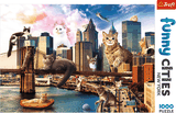 Trefl Puzzle 1000 Crazy City - Macskák New Yorkban