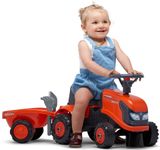 FALK 260C Baby Kubota traktor pótkocsival, gereblyével és lapáttal