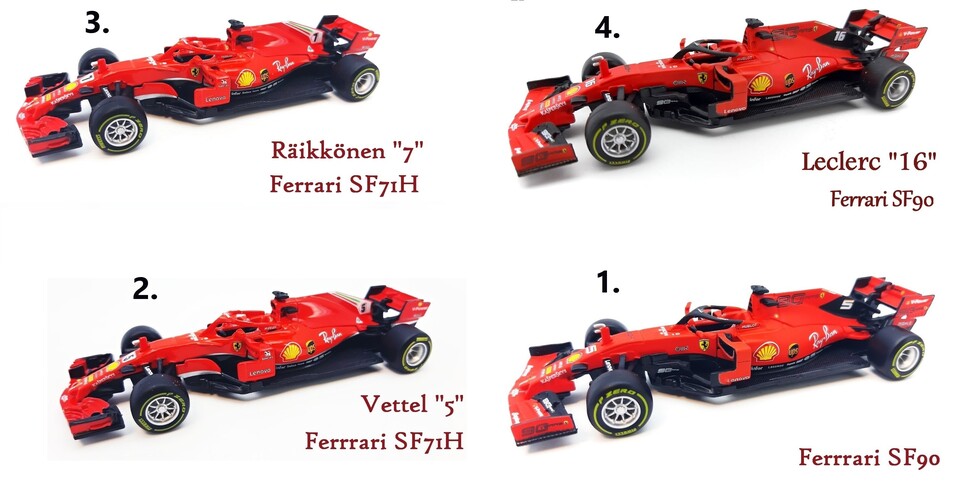 Bburago autó Ferrari F1 14cm 1:48