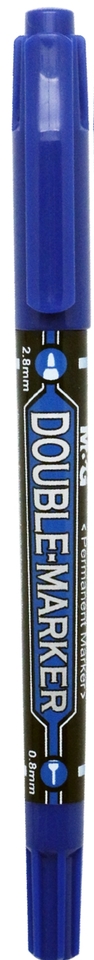 Kétoldalú címkéző filc toll kék 0,8mm/2,8mm