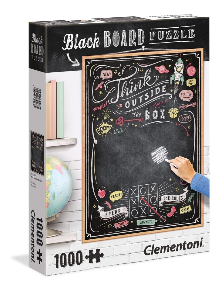 Clementoni Puzzle 1000 Fekete tábla-Gondolni