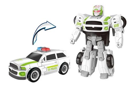 Transformer 2in1 robot+rendőrautó csavarozható
