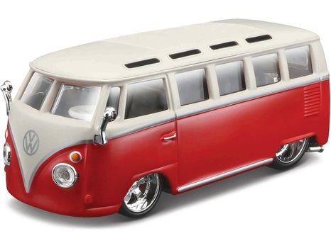 Bburago 1:32 Volkswagen Van Samba (piros-fehér)