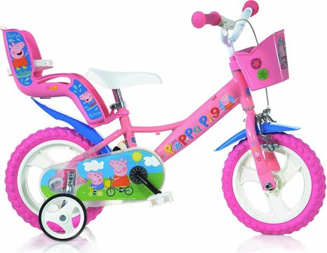 DINO Bikes - Gyermek kerékpár 12" 124RLPGS Pepa Pig