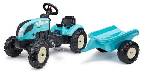 Falk pedálos traktor pótkocsival Kiddy Farm - kék