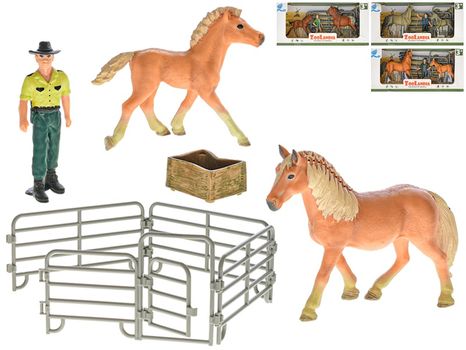Zoolandia ló csikóval és kiegészítőkkel 4változat
