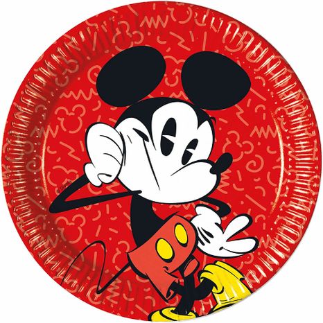 Party Tányérok Mickey Super Cool 23cm 8db