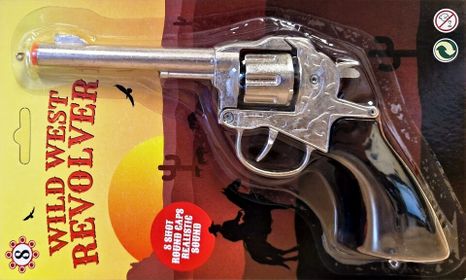 Gyermek revolver Wild West fém kapszula 8 golyó / 21cm