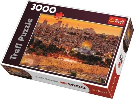 Puzzle Trefl Tetők Jeruzsálem - Izrael. 3000D