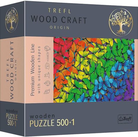 Hit Wooden Puzzle 501 - Rainbow Butterflies
