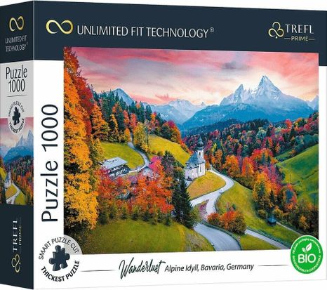 Trefl prime puzzle 1000 UFT – Vándorlás: Alpesi idill, Bajorország, Németország