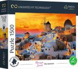 Trefl Prime puzzle 1500 UFT - Romantikus naplemente: Oia, Santorini